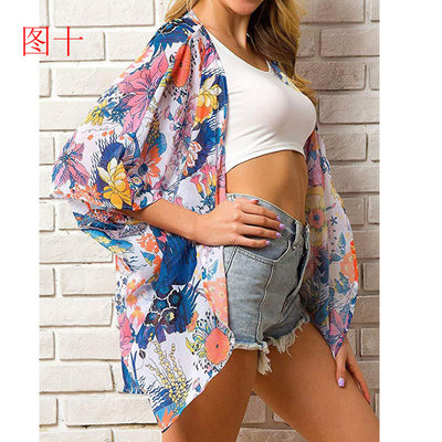 Urban Boho Summer Shawl Multi-Collection - Seaside Beach Cloak Sun Protection Shirt