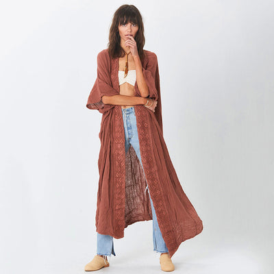 Cover Ups boho style, bohemian fashion, boho outfits The Ultimate Boho Cardigan - Loose Knit Beach Sun Protection Coat Beach Cover Up Swimsuit Outwear