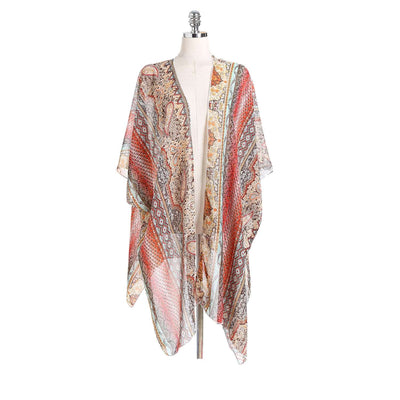 Spring/Summer Paisley Pattern Kimono Cardigan Sun Protection Sun Shade Blouse