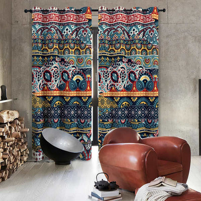 Multi-color Boho/Ethnic Style High Blackout Home/Bedroom Curtains [Multiple Sizes]