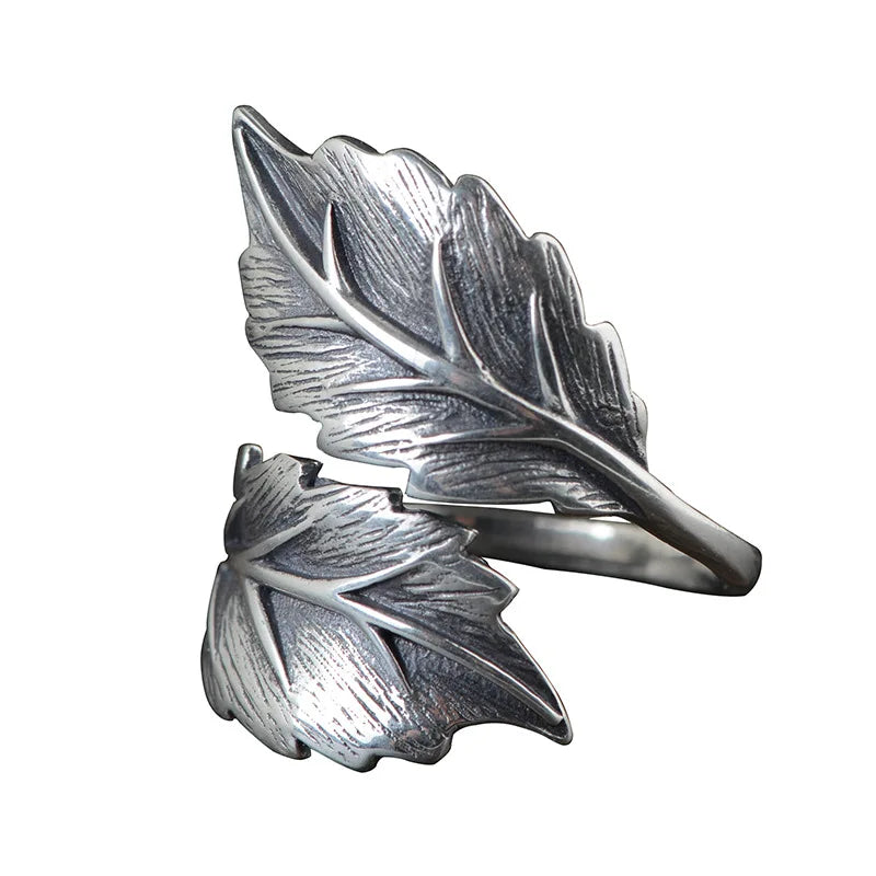 Vintage Style Creative Leaf Ring - Adjustable