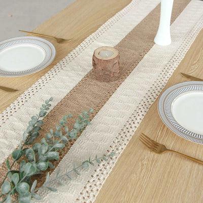 Boho Style Handmade Tassel Table Runner for Farmhouse Home Decor