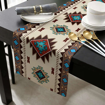 Boho American Indian Style Linen Table Runners Dresser Scarves Table Decor Reusable Kitchen Dining Table Runners Party Decor